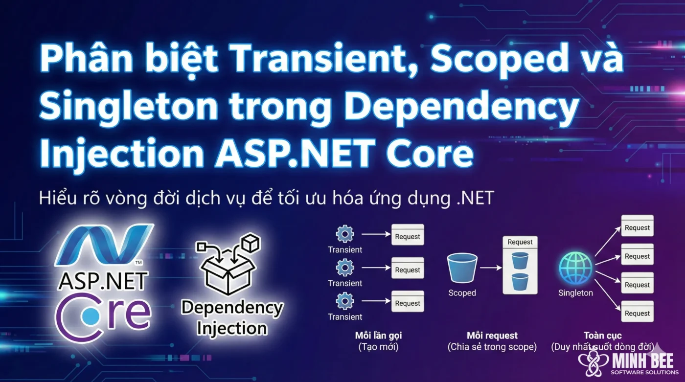 Phân biệt Transient, Scoped và Singleton trong Dependency Injection ASP.NET Core