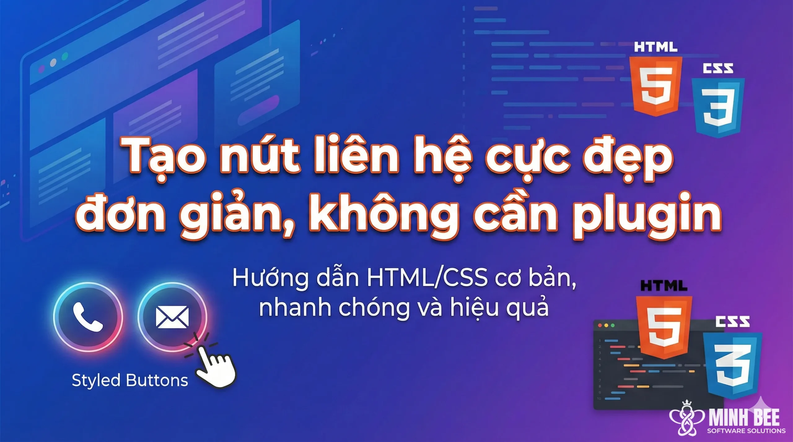 Tạo nút liên hệ cực đẹp đơn giản, không cần plugin