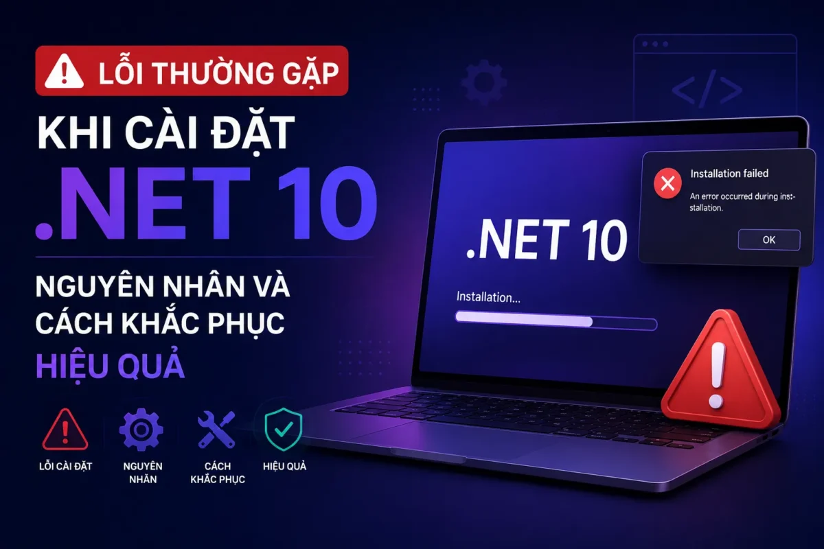 Lỗi thường gặp khi cài đặt .NET 10: Nguyên nhân và cách khắc phục hiệu quả 1 Lỗi thường gặp khi cài đặt .net 10: Nguyên nhân và cách khắc phục hiệu quả