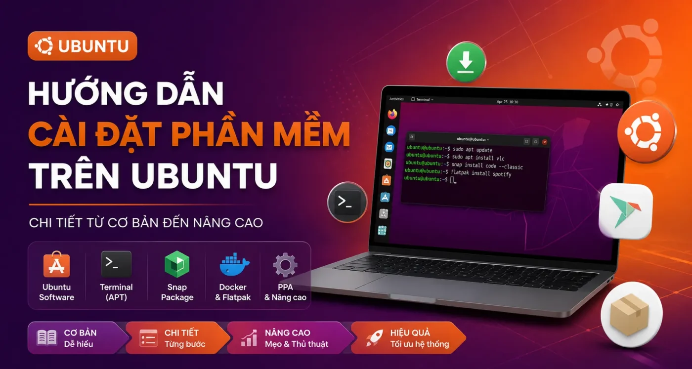 Hướng dẫn cài đặt phần mềm trên Ubuntu chi tiết từ cơ bản đến nâng cao 1 Hướng dẫn cài đặt phần mềm trên Ubuntu chi tiết từ cơ bản đến nâng cao