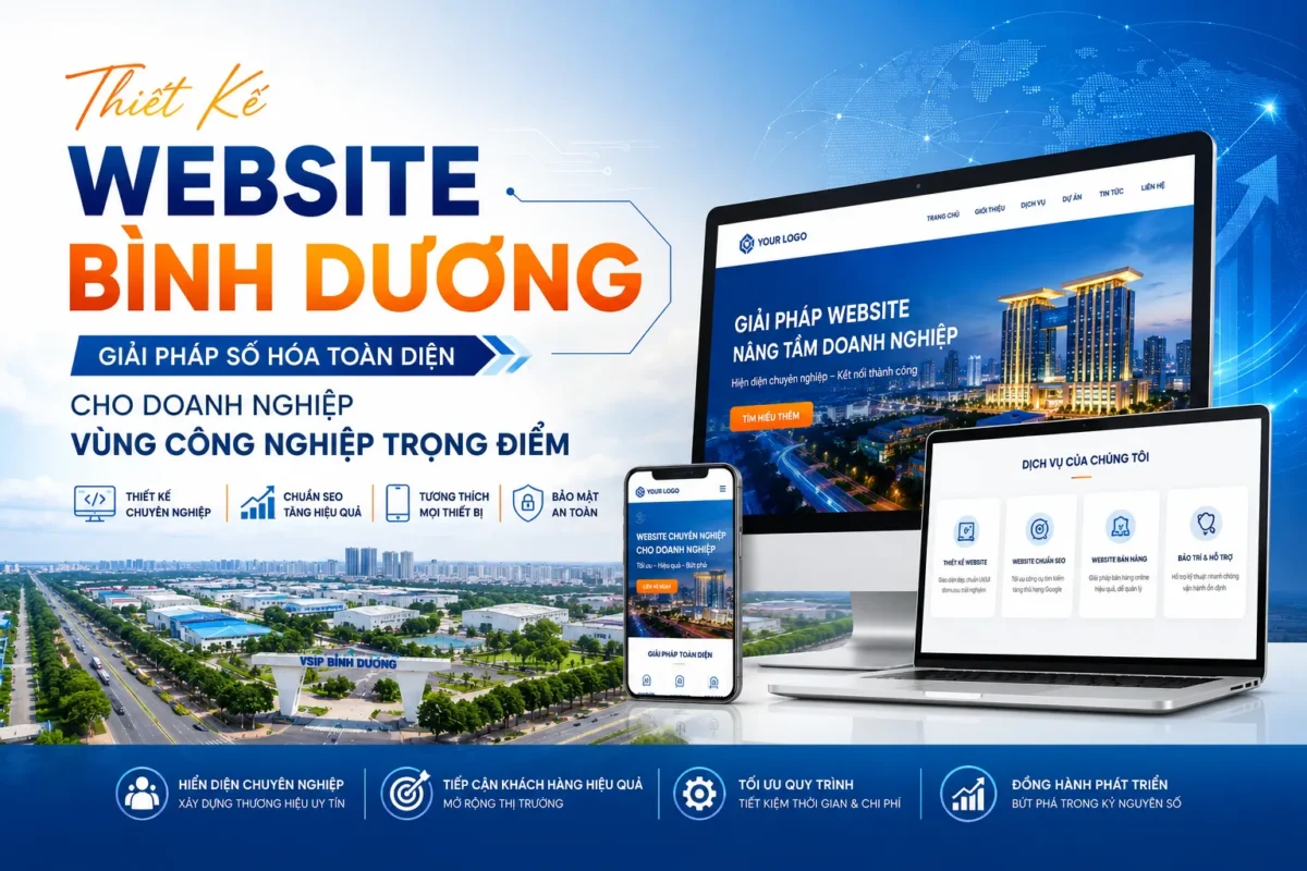 Thiết Kế Website Bình Dương: Giải pháp số hóa toàn diện cho Doanh Nghiệp vùng công nghiệp trọng điểm